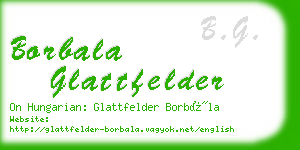 borbala glattfelder business card